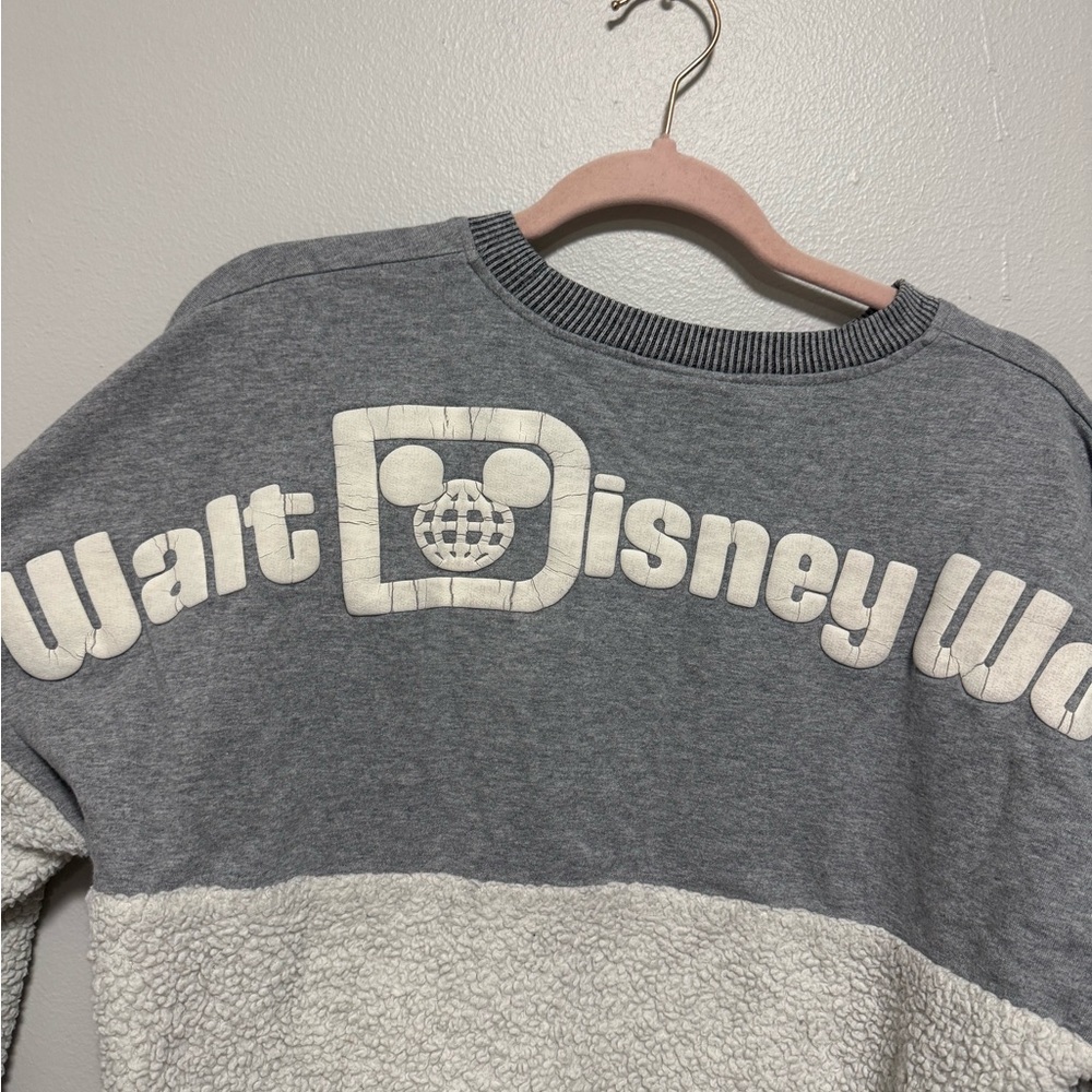 Disney World Parks Grey and White Sherpa Fleece Winter Spirit Jersey - Picture 5 of 8